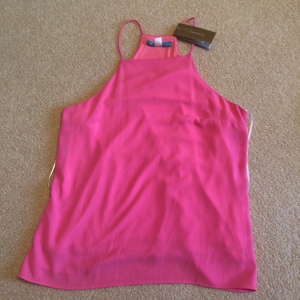 francesca’s pink halter top